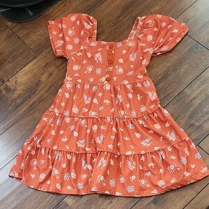 3/$15! btween Orange 4t Floral Kids Dress